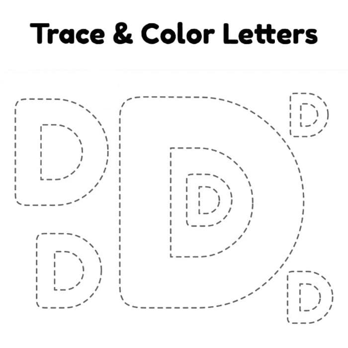 Printable Letter D Tracing Coloring Pages Free Download And Print For Printable Letter D Tracing Coloring Pages Free Download And Print For