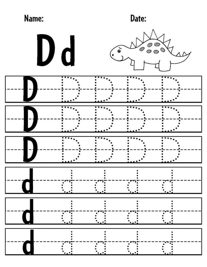 Printable Letter D Tracing Drawing Free Download And Print For You Printable Letter D Tracing Drawing Free Download And Print For You
