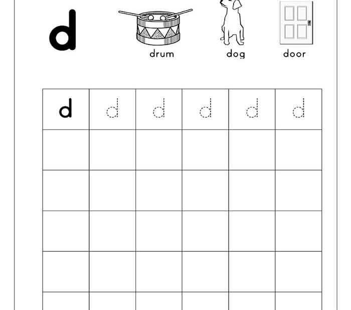 Printable Letter D Tracing Worksheets Free Free Download And Print