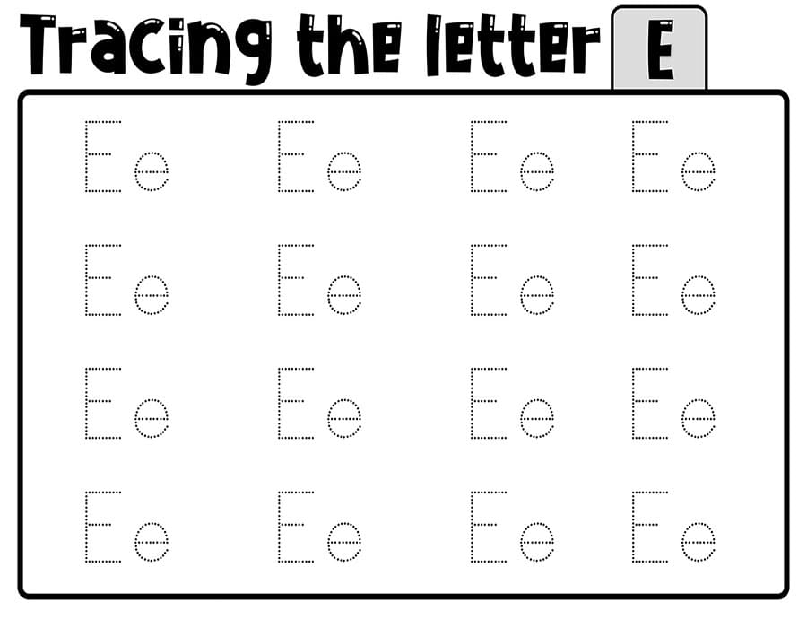 Printable Letter E Tracing Outline Free Download And Print For You Printable Letter E Tracing Outline Free Download And Print For You