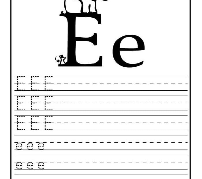 Printable Letter E Tracing Page Free Download And Print For You
