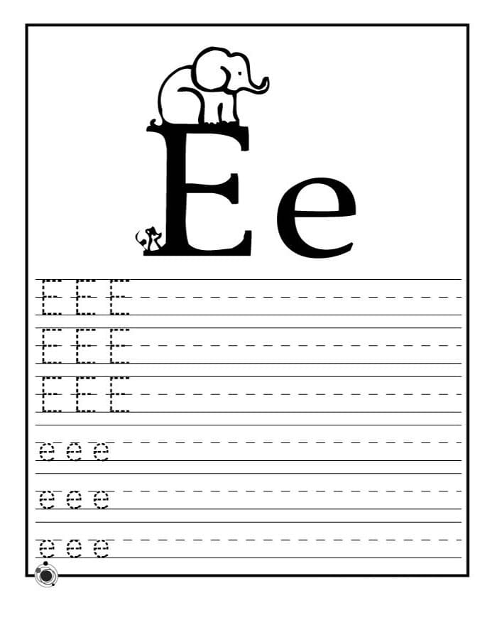 Printable Letter E Tracing Page Free Download And Print For You Printable Letter E Tracing Page Free Download And Print For You