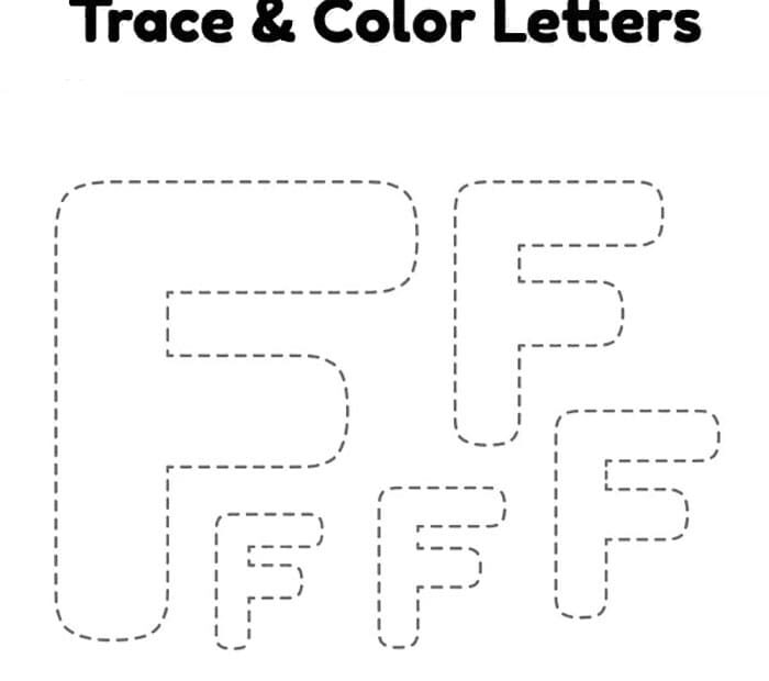 Printable Letter F Tracing Coloring Free Download And Print For You