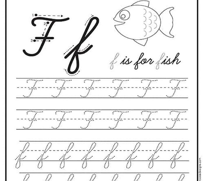 Printable Letter F Tracing Handwriting Free Download And Print For You