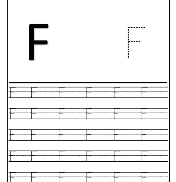 Printable Letter F Tracing Sheet Free Download And Print For You