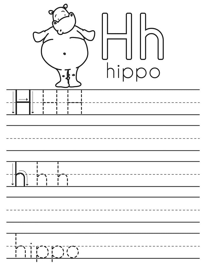 Printable Letter H Tracing Activity Free Download And Print For You Printable Letter H Tracing Activity Free Download And Print For You