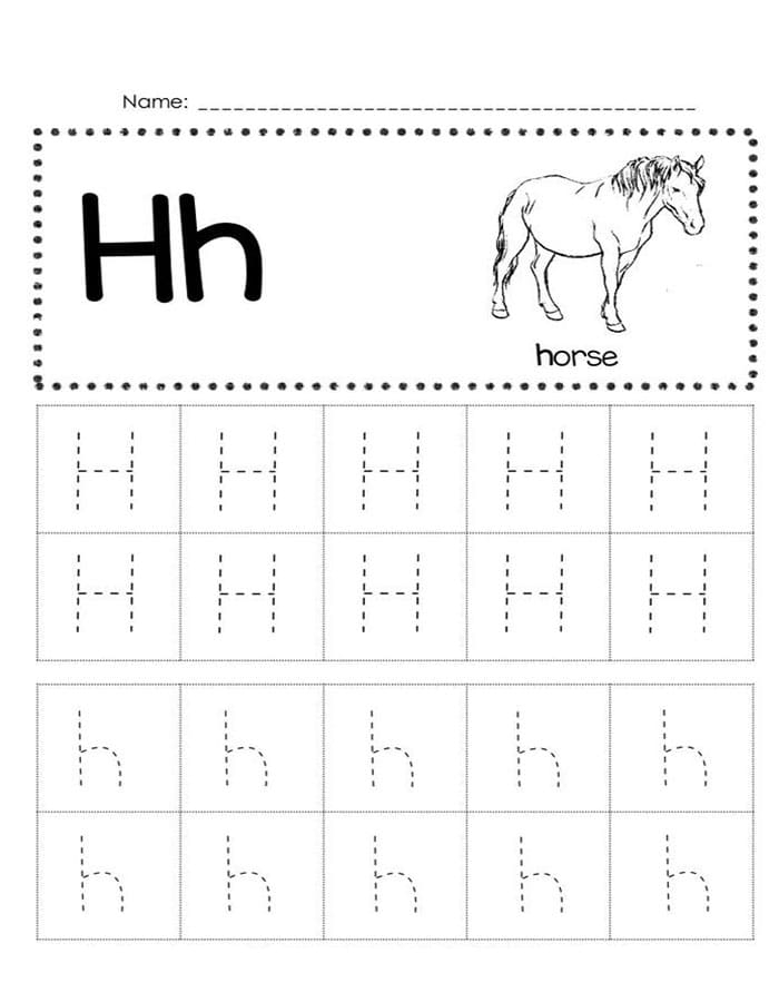 Printable Letter H Tracing Easy Free Download And Print For You Printable Letter H Tracing Easy Free Download And Print For You