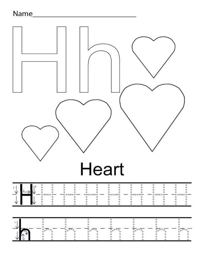 Printable Letter H Tracing Online Free Download And Print For You Printable Letter H Tracing Online Free Download And Print For You