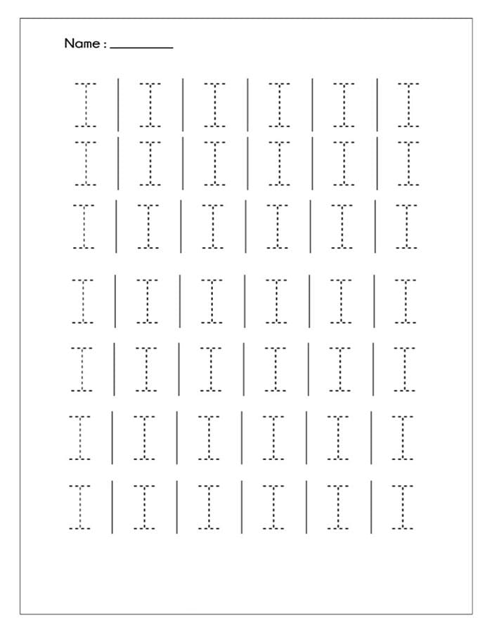 Printable Letter I Tracing Paper Free Download And Print For You Printable Letter I Tracing Paper Free Download And Print For You