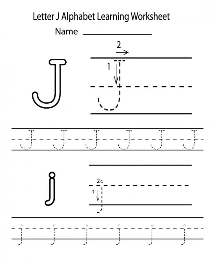 printable tracing letter j printable tracing letter j