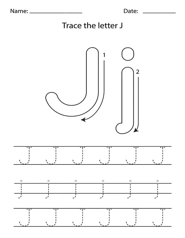 Printable Letter J Tracing Preschool Free Download And Print For You Printable Letter J Tracing Preschool Free Download And Print For You