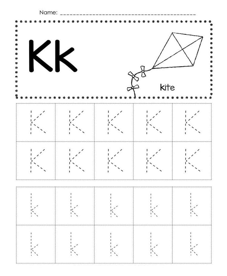 Printable Letter K To Trace Free Download And Print For You Printable Letter K To Trace Free Download And Print For You