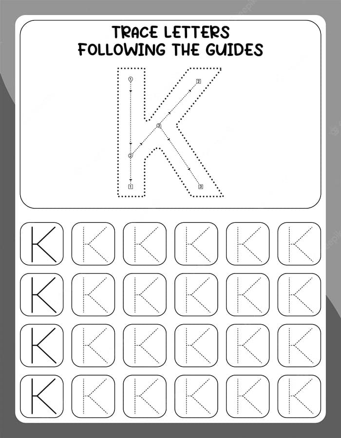 Printable Letter K Tracing Book Free Download And Print For You Printable Letter K Tracing Book Free Download And Print For You
