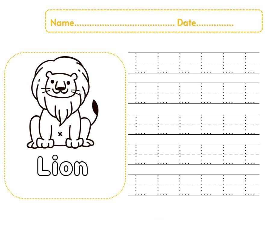 printable letter l tracing printable letter l tracing