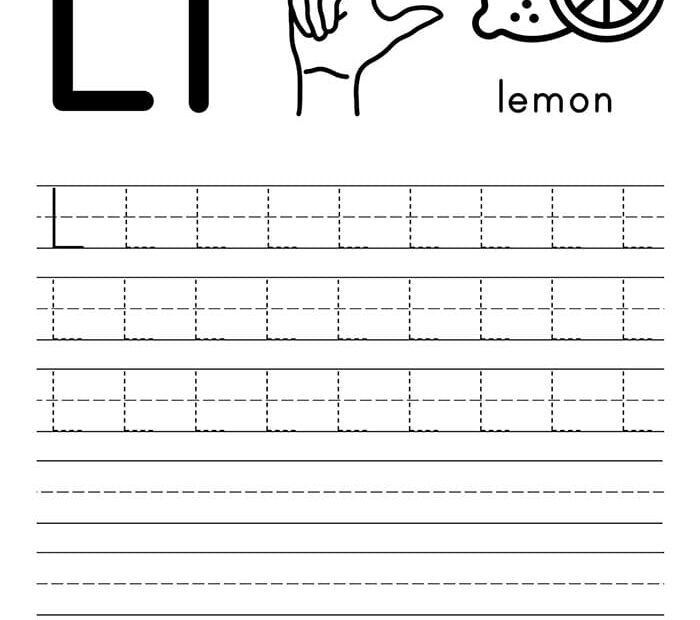 Printable Letter L Tracing PrintableLib