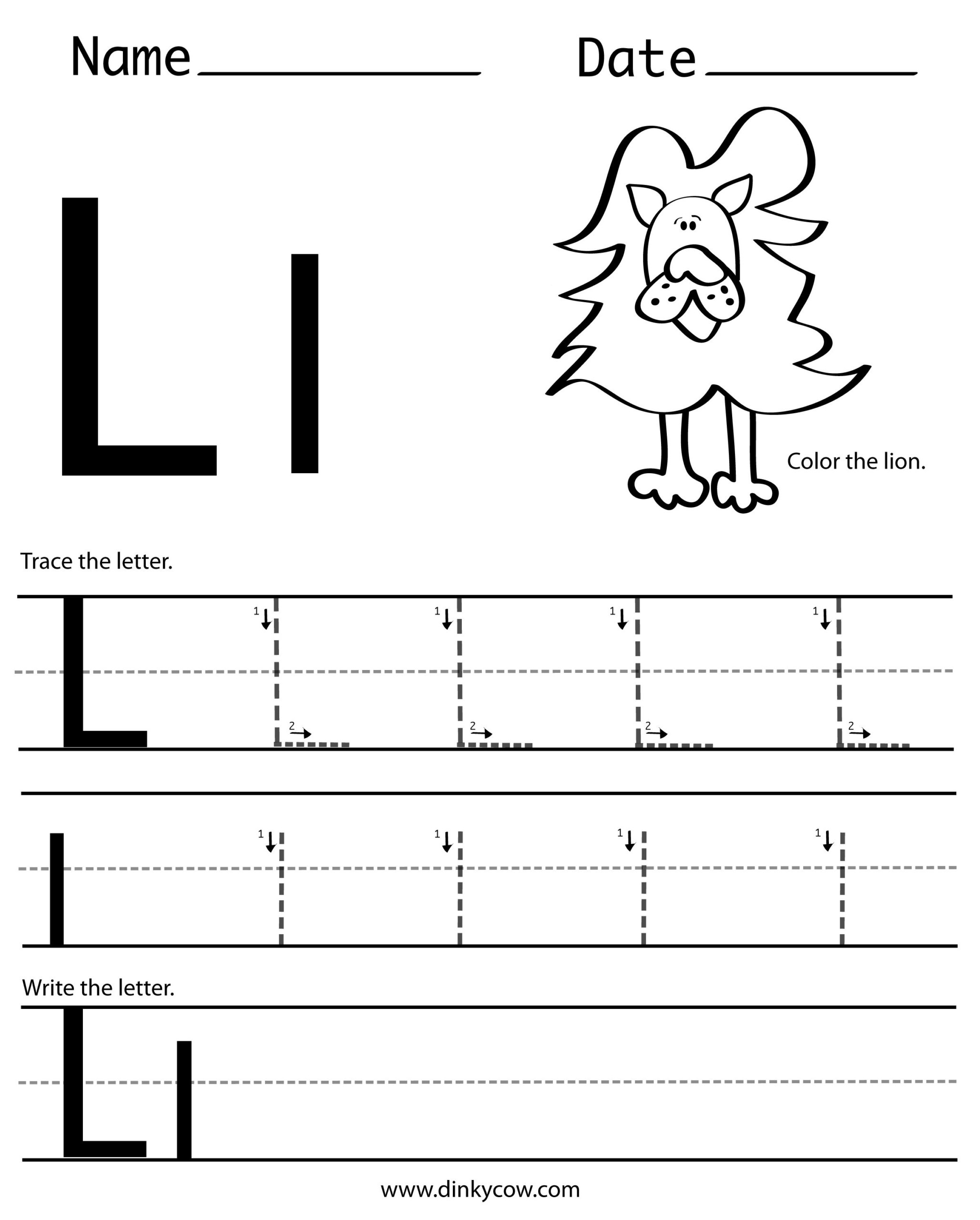 Printable Letter L Worksheets For Preschool Printable Worksheets