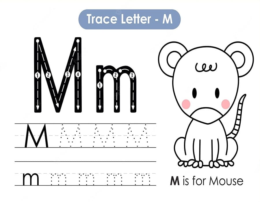 Printable Letter M To Trace Free Download And Print For You Printable Letter M To Trace Free Download And Print For You