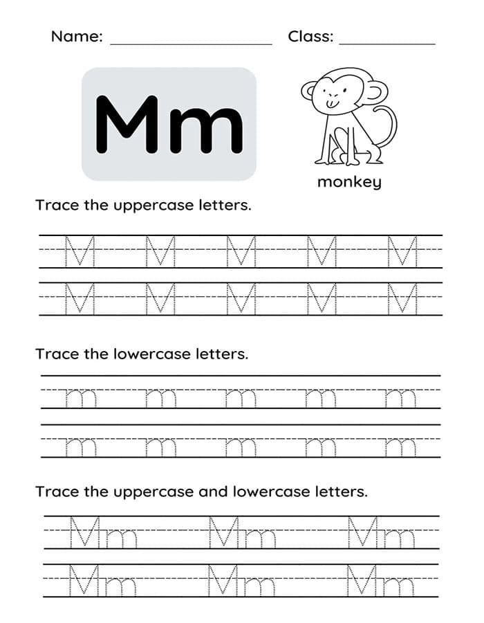 Printable Letter M Tracing Examples Free Download And Print For You Printable Letter M Tracing Examples Free Download And Print For You