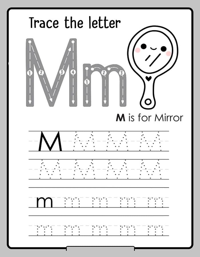 Printable Letter M Tracing PrintableLib Printable Letter M Tracing PrintableLib