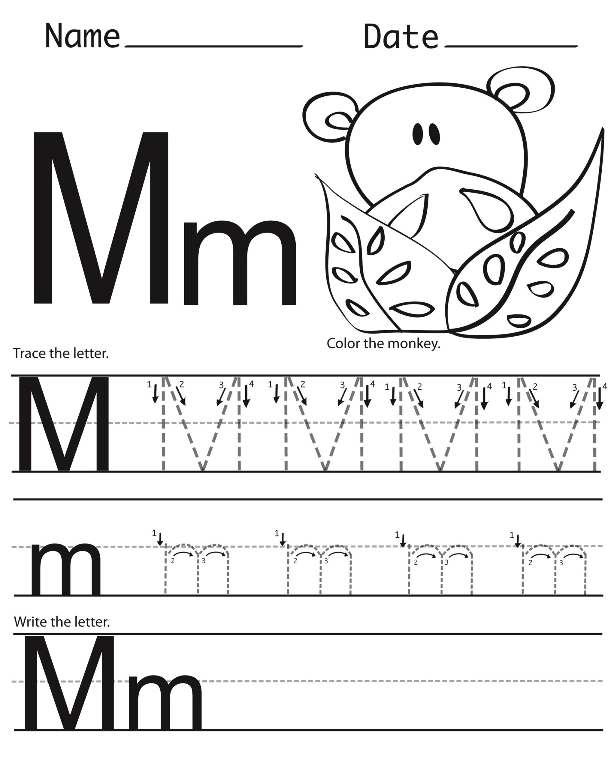 Printable Letter M Worksheets Printable Worksheets