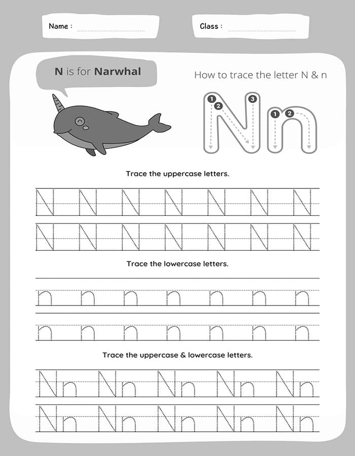 free printable letter n tracing sheets free printable letter n tracing sheets