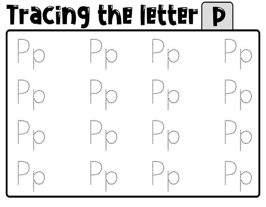 Printable Letter P Tracing Sheet Free Download And Print For You 