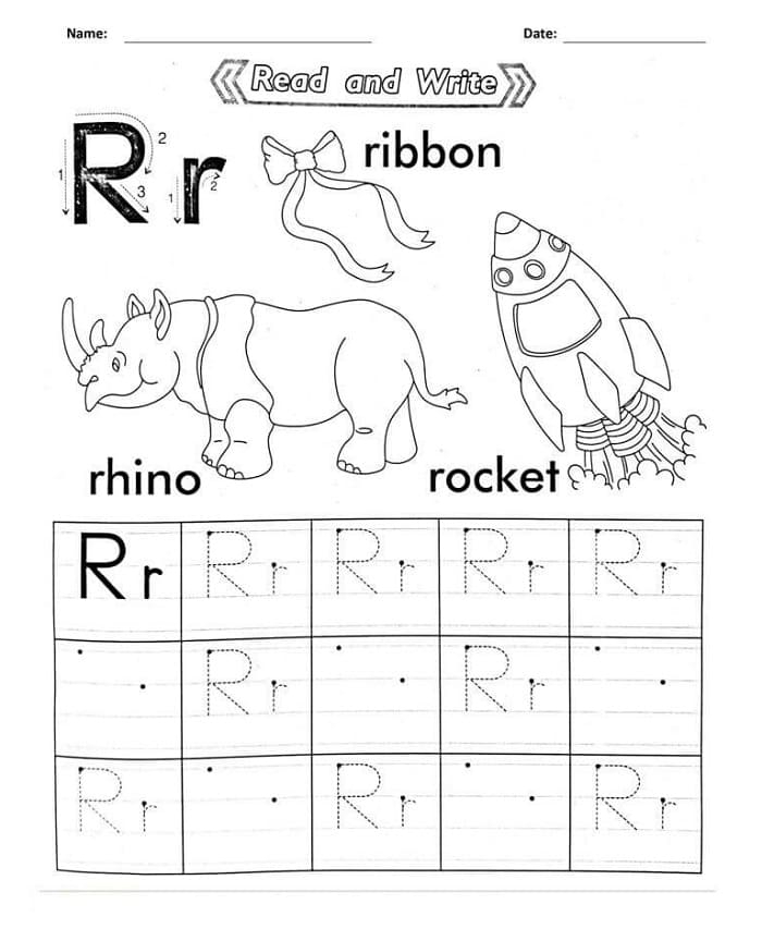 letter r tracing printable letter r tracing printable