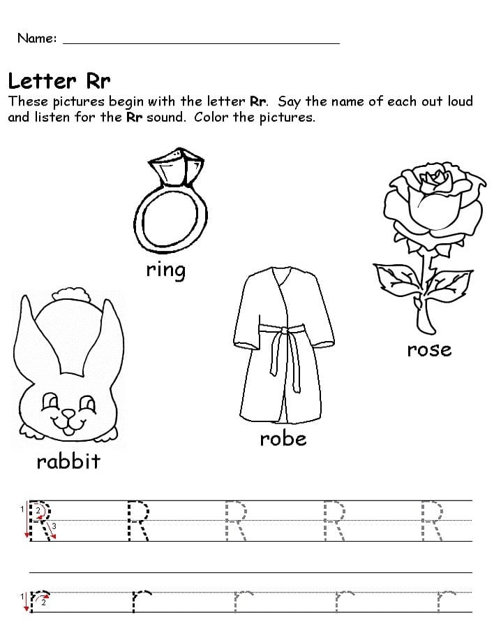 Printable Letter R Tracing Page Free Download And Print For You Printable Letter R Tracing Page Free Download And Print For You