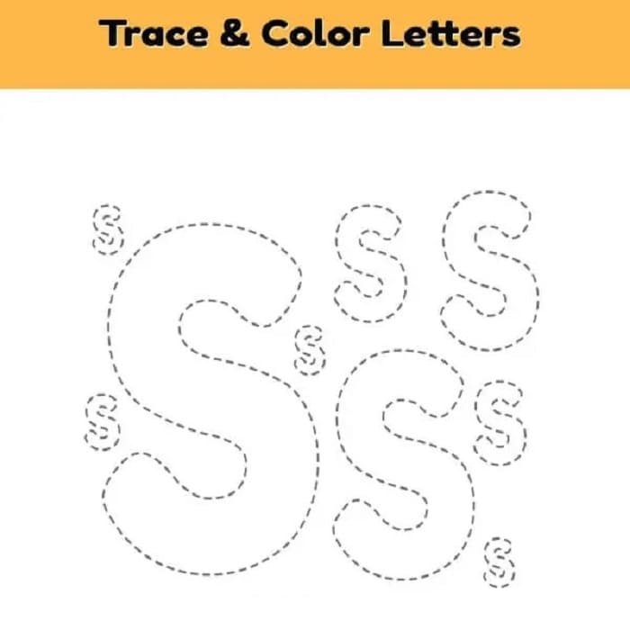 Printable Letter S Tracing Color Free Download And Print For You 