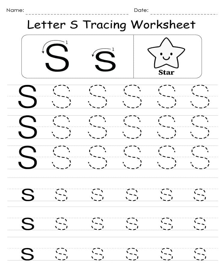 letter s tracing printable letter s tracing printable
