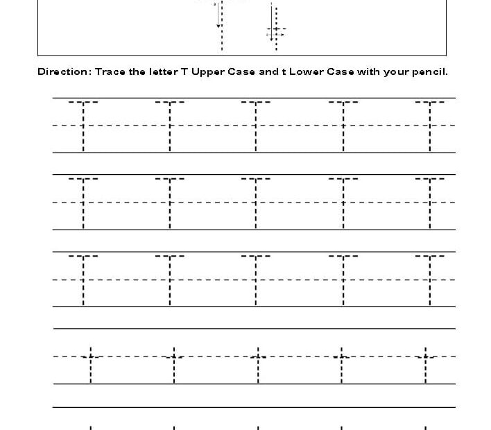 Printable Letter T Tracing Activity Free Download And Print For You