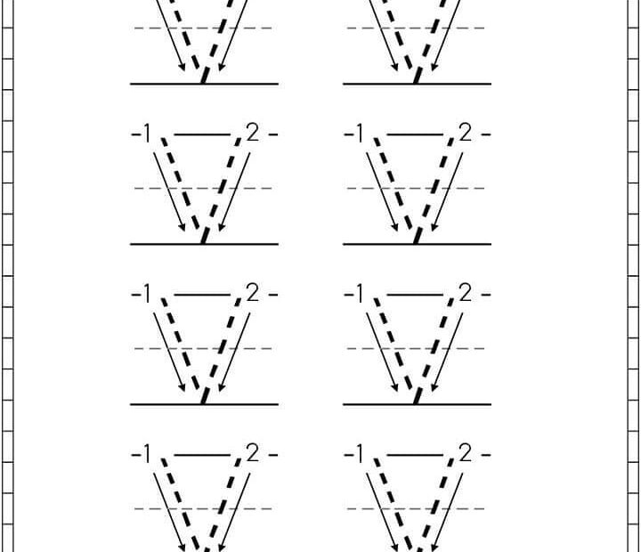 Printable Letter V Trace Free Download And Print For You