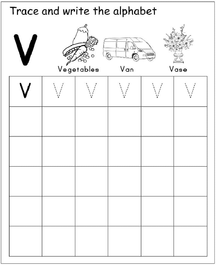 Printable Letter V Tracing Paper Free Download And Print For You Printable Letter V Tracing Paper Free Download And Print For You