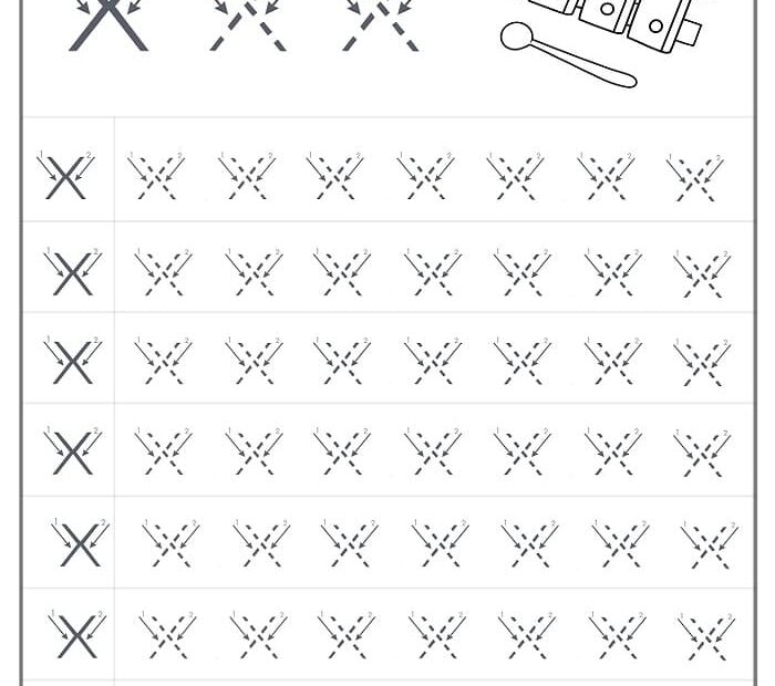 Printable Letter X Tracing Sheet Free Download And Print For You