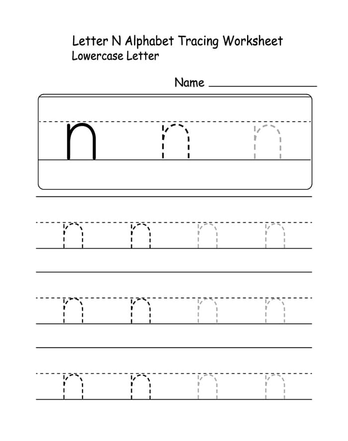 Printable Lowercase Letter N Tracing Free Download And Print For You Printable Lowercase Letter N Tracing Free Download And Print For You