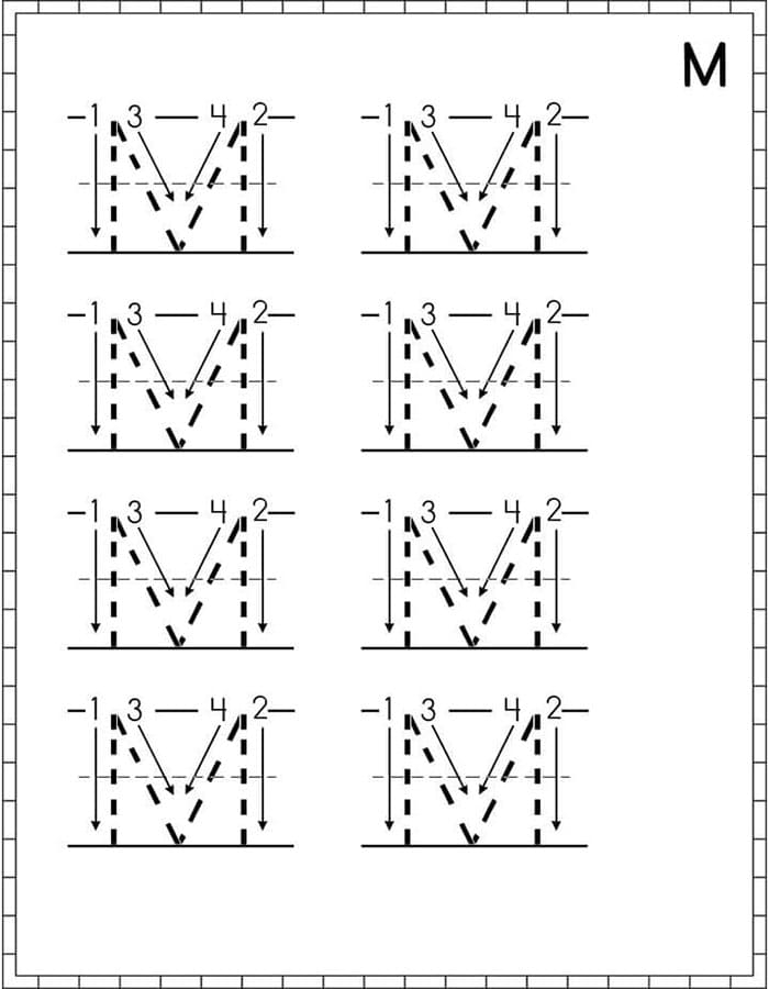 Printable M Letter Tracing Worksheet Free Download And Print For You Printable M Letter Tracing Worksheet Free Download And Print For You
