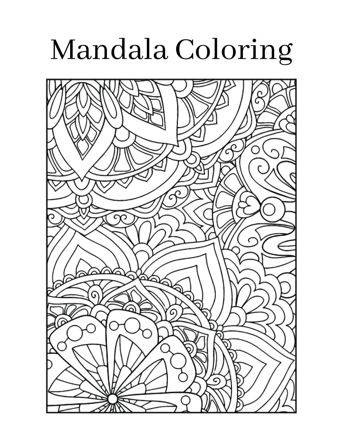 mandala coloring sheets