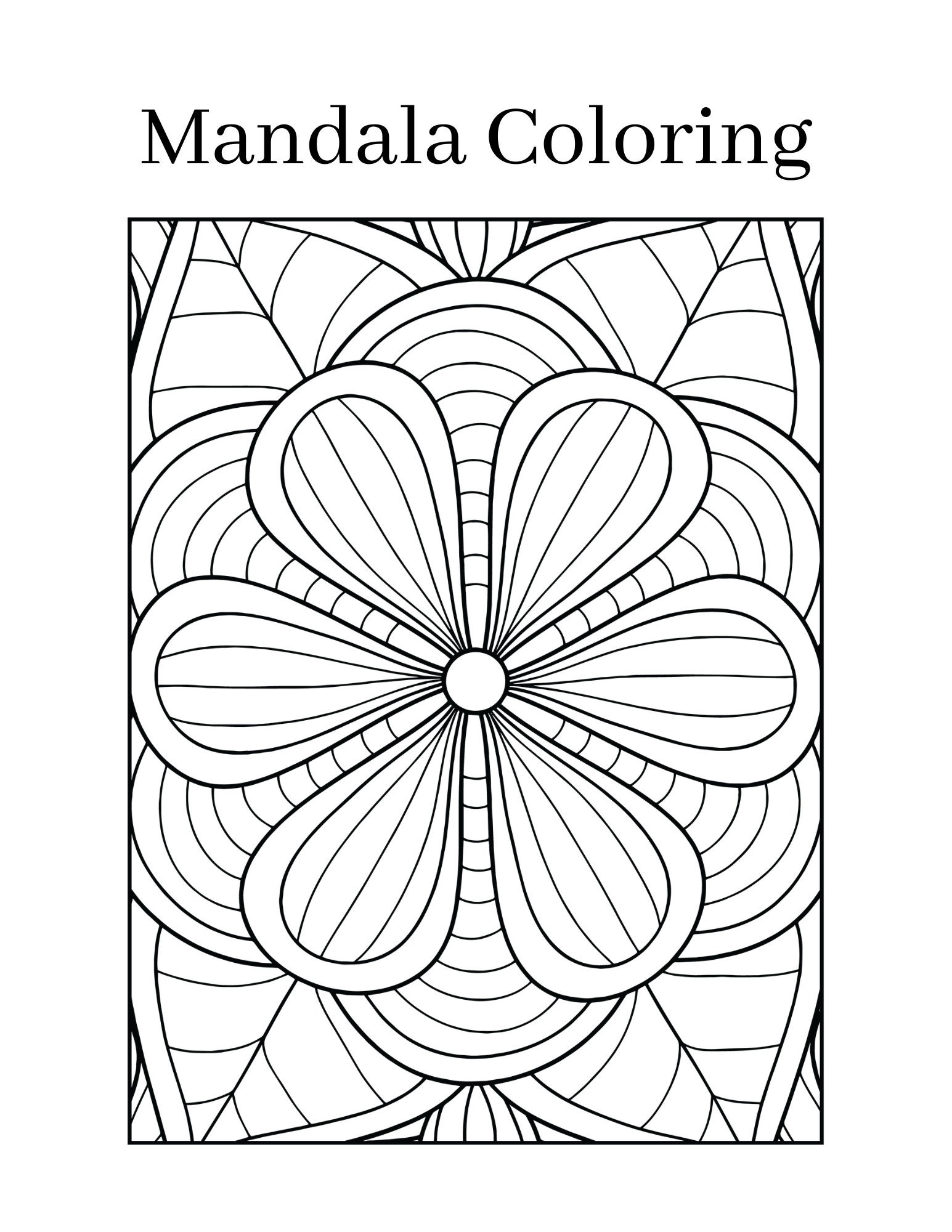 Printable Mandala Coloring Sheets Etsy
