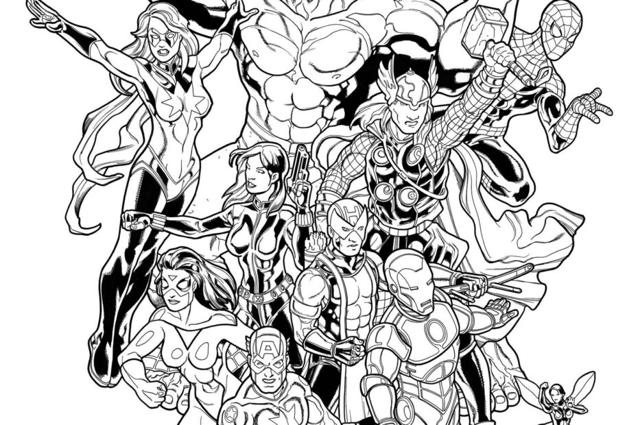 Printable Marvel Characters Coloring Pages Coloring Home