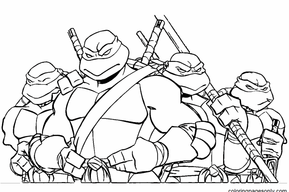 Printable Ninja Turtles Coloring Page Free Printable Coloring Pages