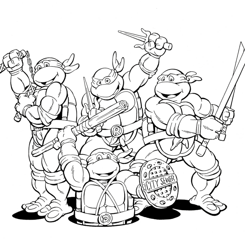 Ninja Turtles Cartoon Coloring Pages Ninja Turtles Cartoon Coloring Pages