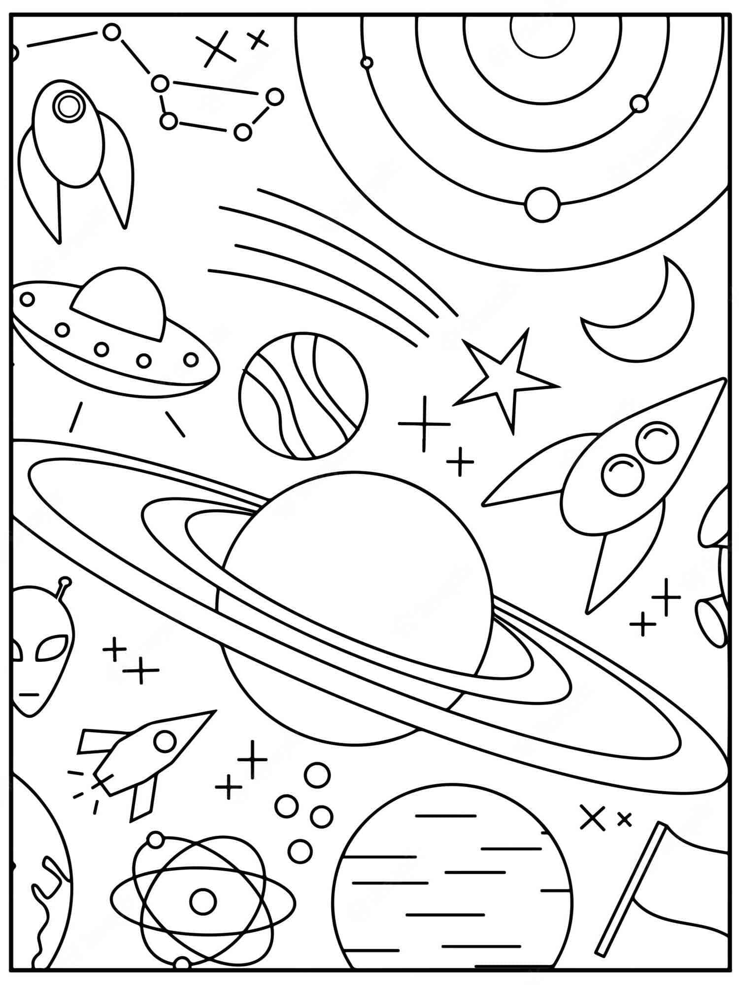 Printable Outer Space Coloring Page Download Print Or Color Online 