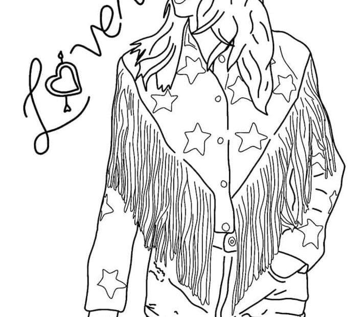 Printable Pop Singer Taylor Swift Coloring Page Free Download And
