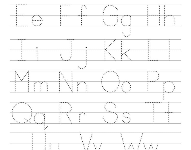 Printable Preschool Tracing Worksheets Alphabet