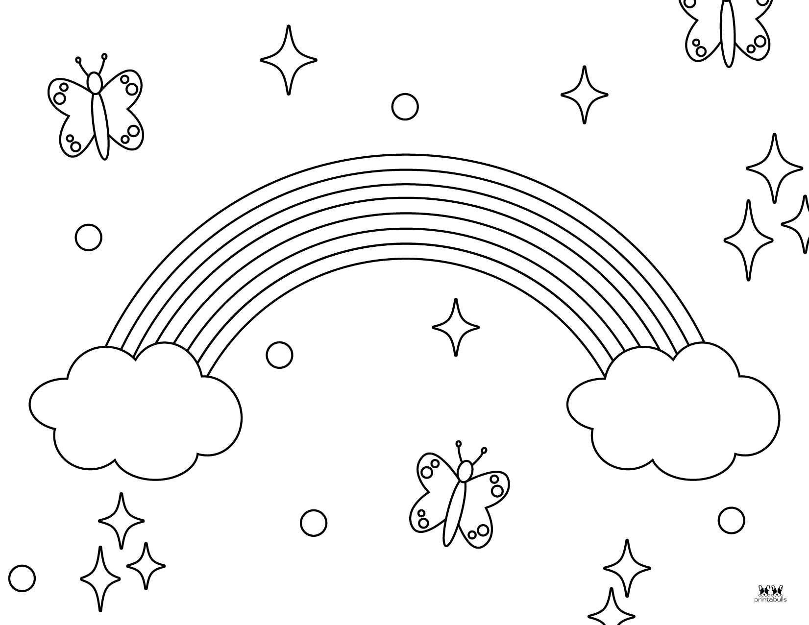 Printable Rainbow Colouring Pages