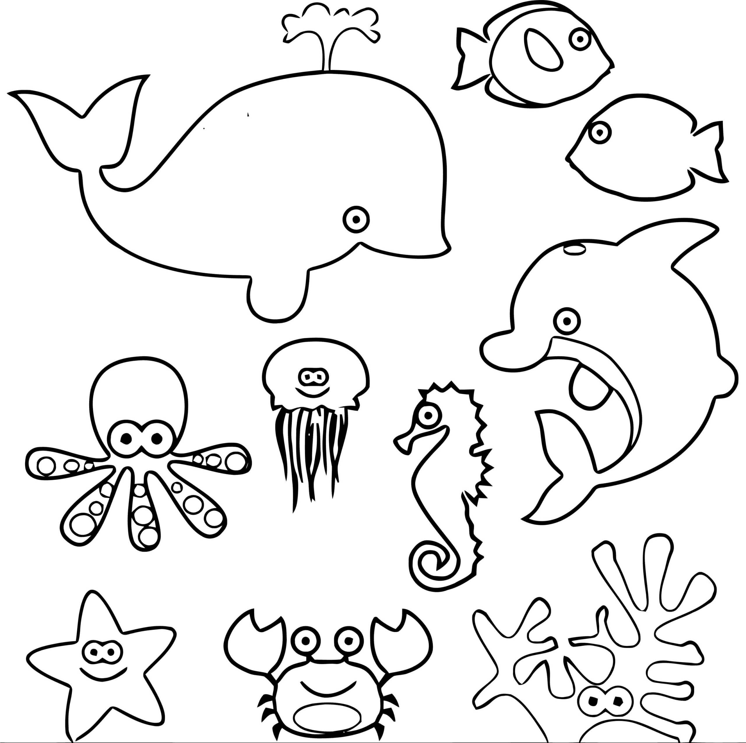 printable coloring pages sea animals printable coloring pages sea animals