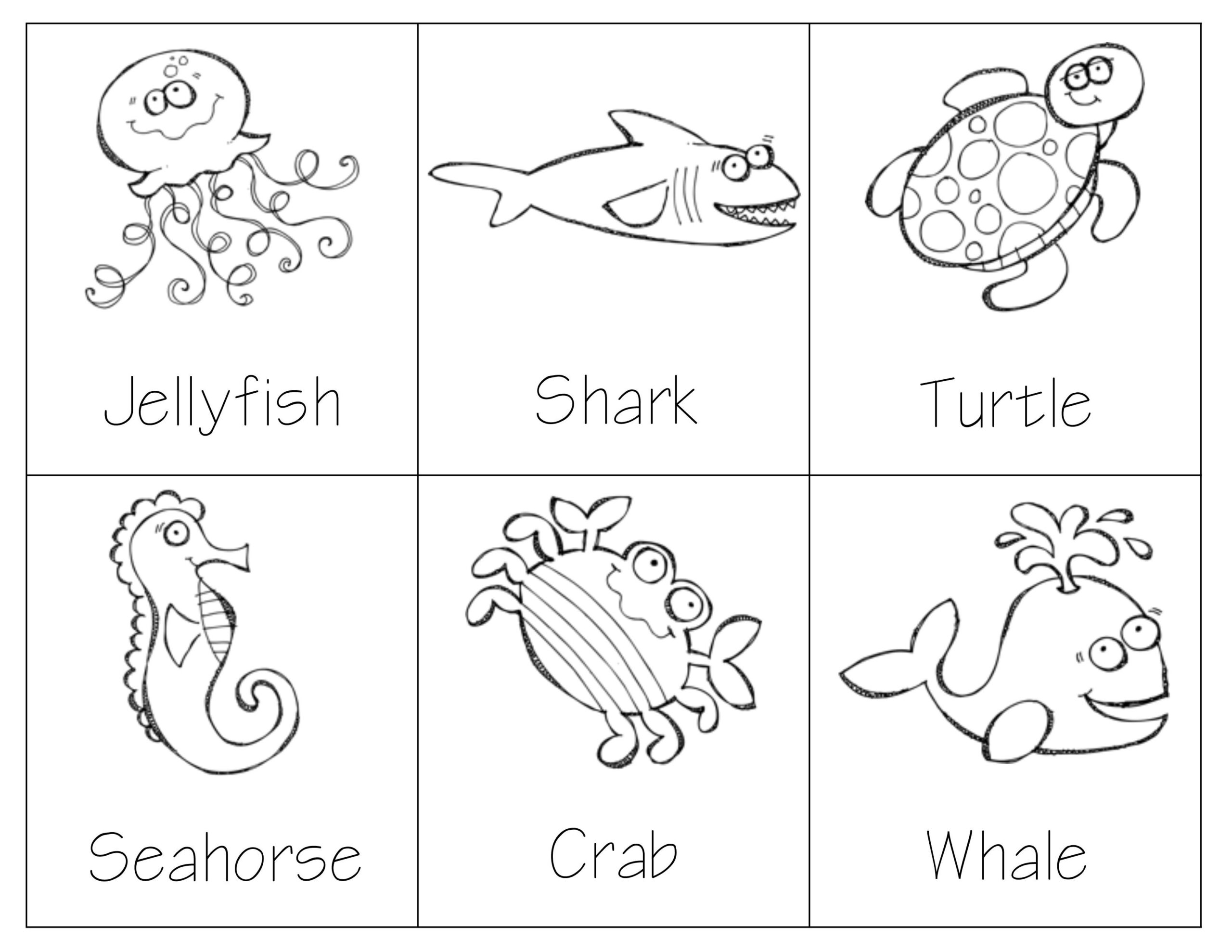 printable picture of sea animals printable picture of sea animals
