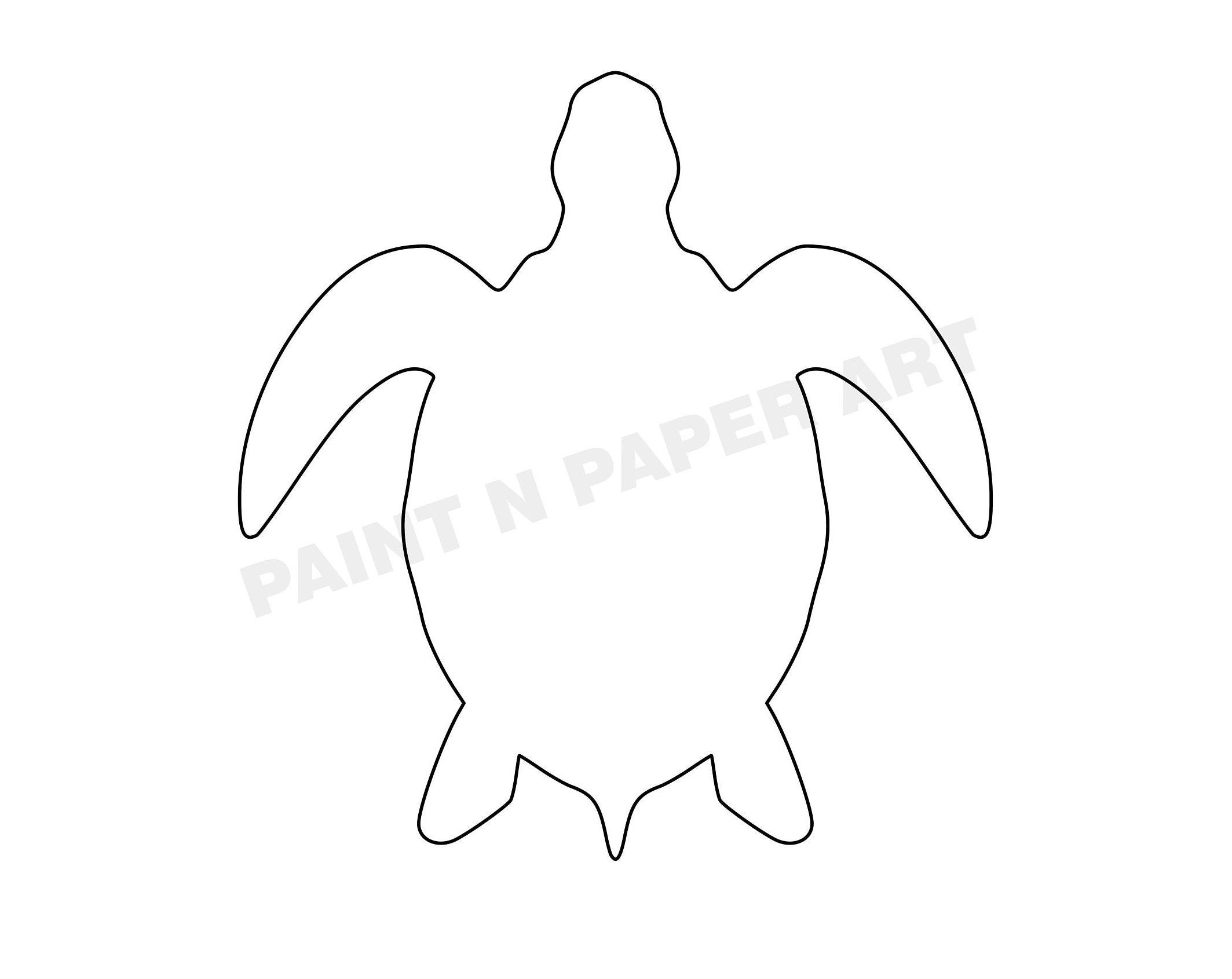 Printable Sea Turtle Template PDF Digital Download Download Turtle Printable Sea Turtle Template PDF Digital Download Download Turtle