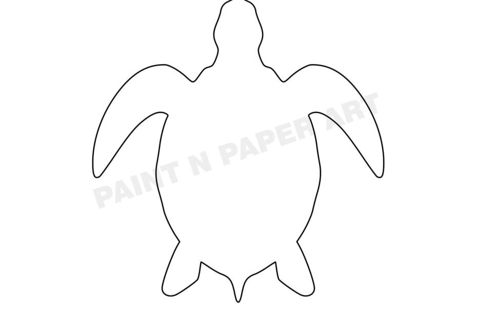 Printable Sea Turtle Template PDF Digital Download Download Turtle
