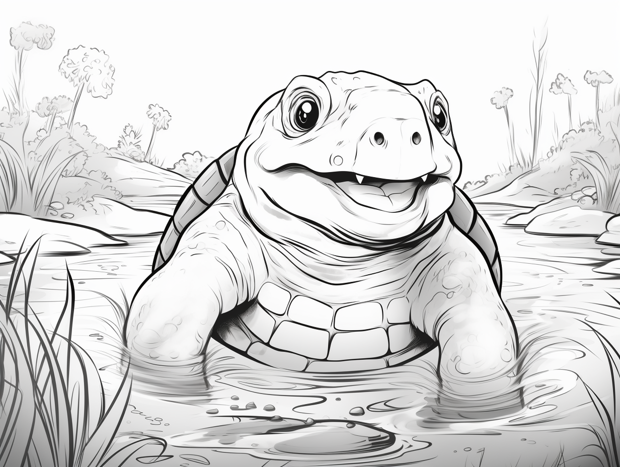 Printable Snapping Turtle To Color Coloring Page Printable Snapping Turtle To Color Coloring Page